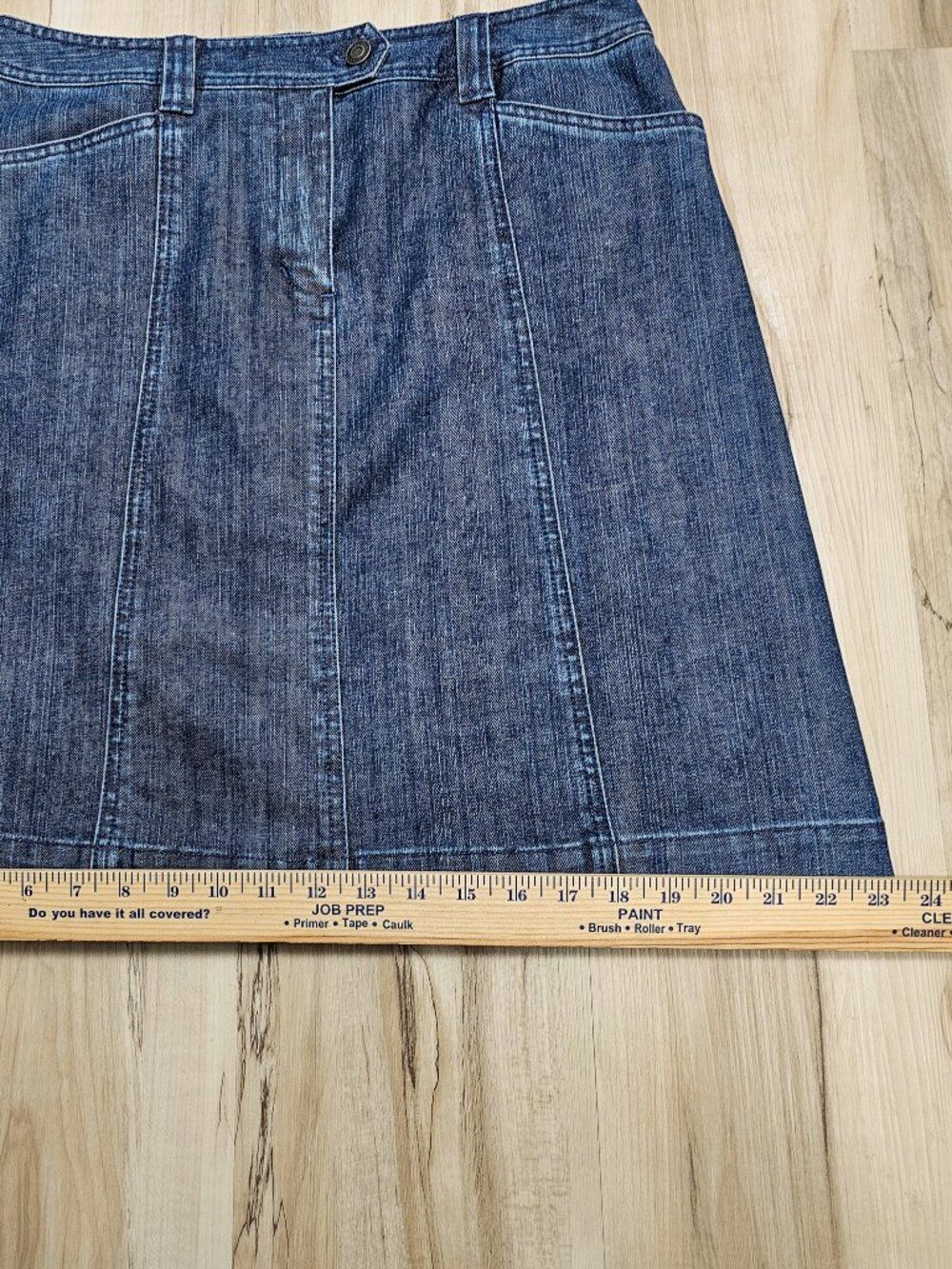 Talbots Petites Stretch Denim A-Line Skirt Size 10 - Picture 9 of 10